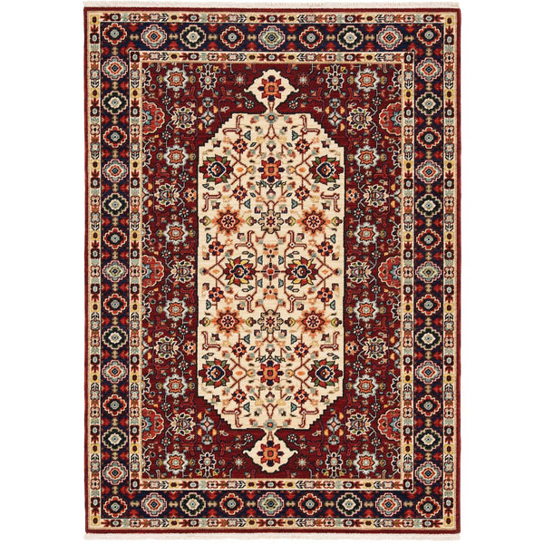 Oriental Weavers Lilihan 1802w Indoor Area Rug - Exquisite Persian Design With Bohemian Flair For Any Space Red,Ivory Wool L1802w060092st