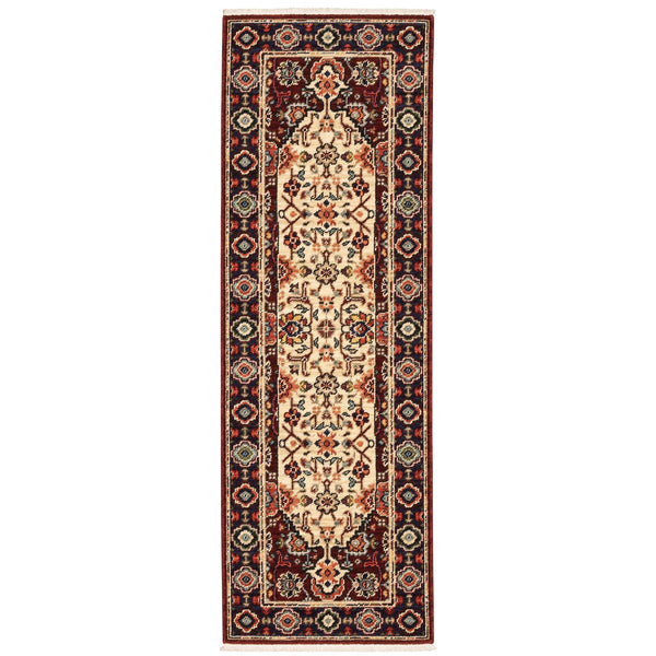 Oriental Weavers Lilihan 1802w Indoor Area Rug - Exquisite Persian Design With Bohemian Flair For Any Space Red,Ivory Wool L1802w060190st