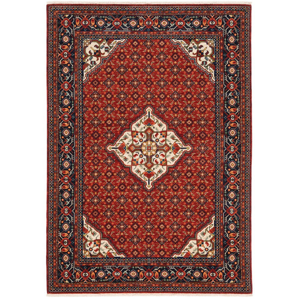 Oriental Weavers Lilihan Indoor Area Rug - Persian-inspired Wool Design With Bohemian Flair For Any Space Red,Blue Wool L001c6100153st