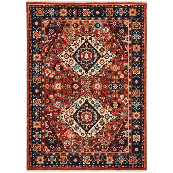 Oriental Weavers Lilihan Indoor Area Rug - Exquisite Persian Design With Bohemian Flair, Perfect For Any Space Red,Blue Wool L2061v060092st