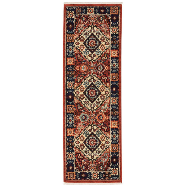 Oriental Weavers Lilihan Indoor Area Rug - Exquisite Persian Design With Bohemian Flair, Perfect For Any Space Red,Blue Wool L2061v060190st