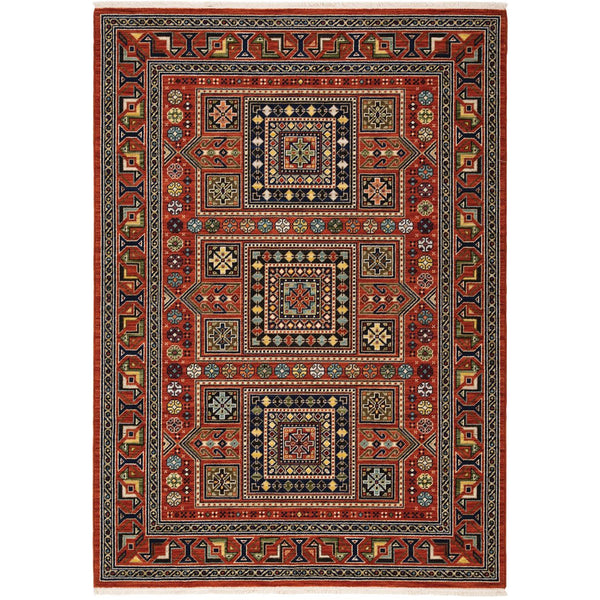 Oriental Weavers Lilihan Indoor Area Rug - Persian-inspired Bohemian Design In Luxurious Space Dyed Wool For Any Room Red,Multi Wool L002c6060092st