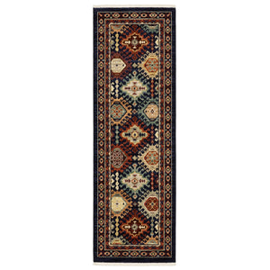 Oriental Weavers Lilihan Indoor Area Rug - Exquisite Persian Design With Bohemian Flair For Any Home Decor Style Navy,Multi Wool L003b6060190st