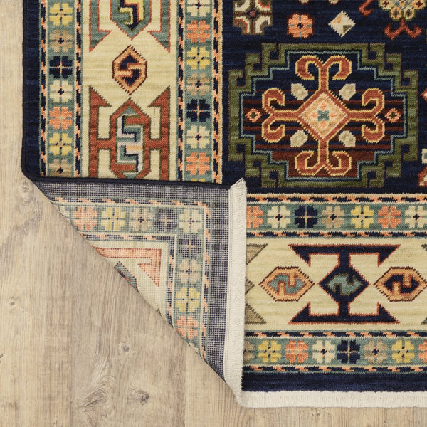 Oriental Weavers Lilihan Indoor Area Rug - Beautifully Woven Persian Design With Bohemian Flair For Any Space Blue,Ivory Wool L041h6100153st