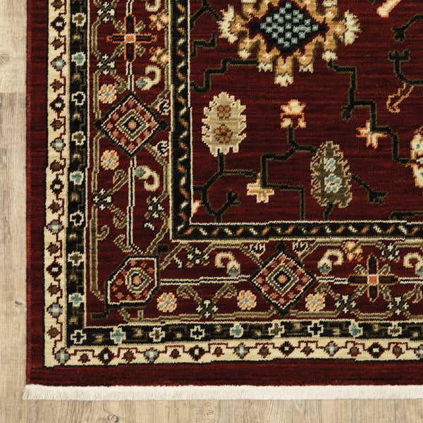 Oriental Weavers Lilihan Red And Black Indoor Area Rug - Exquisite Persian Design With Bohemian Flair For Any Space Red,Black Wool L043s6060190st