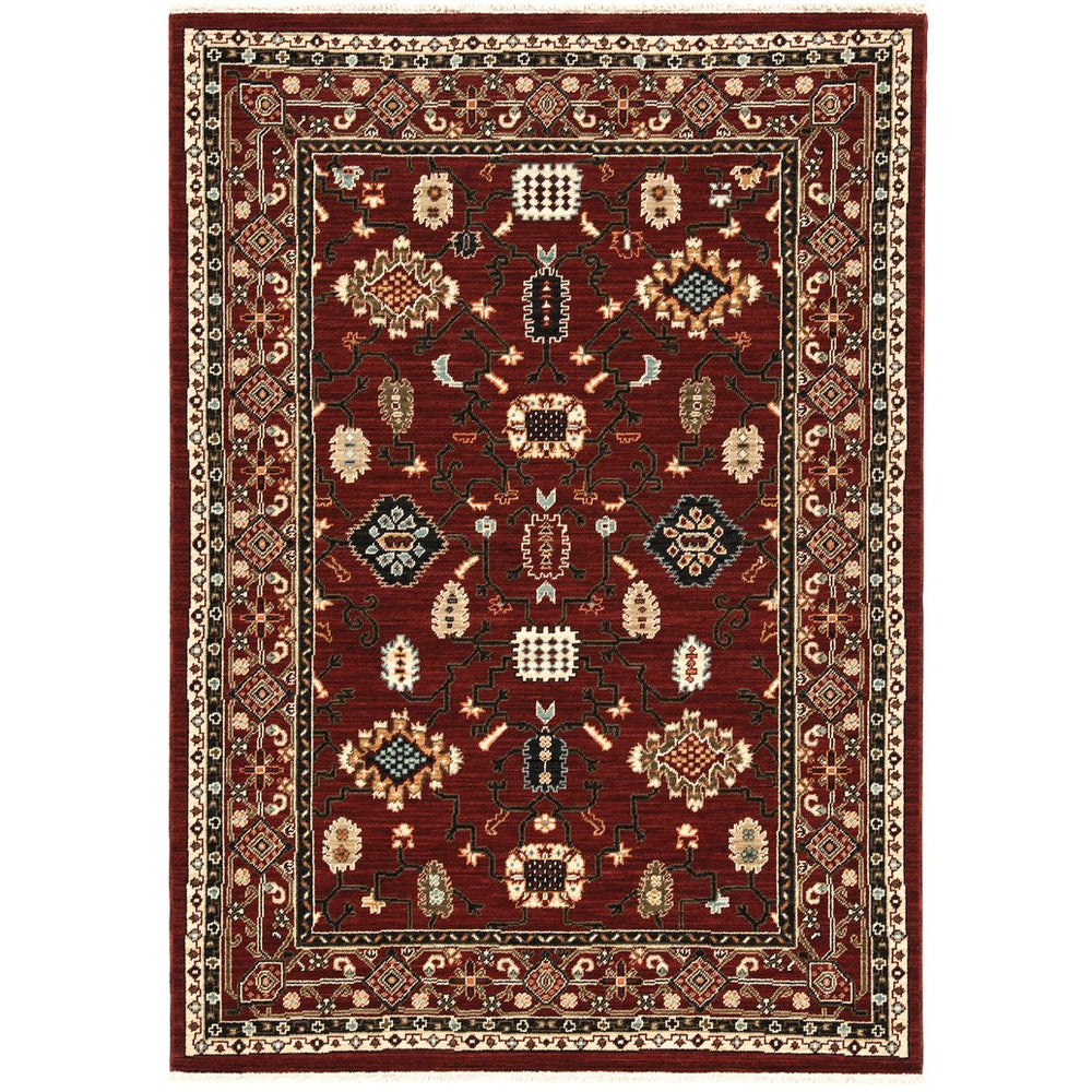 Oriental Weavers Lilihan Red And Black Indoor Area Rug - Exquisite Persian Design With Bohemian Flair For Any Space Red,Black Wool L043s6060092st