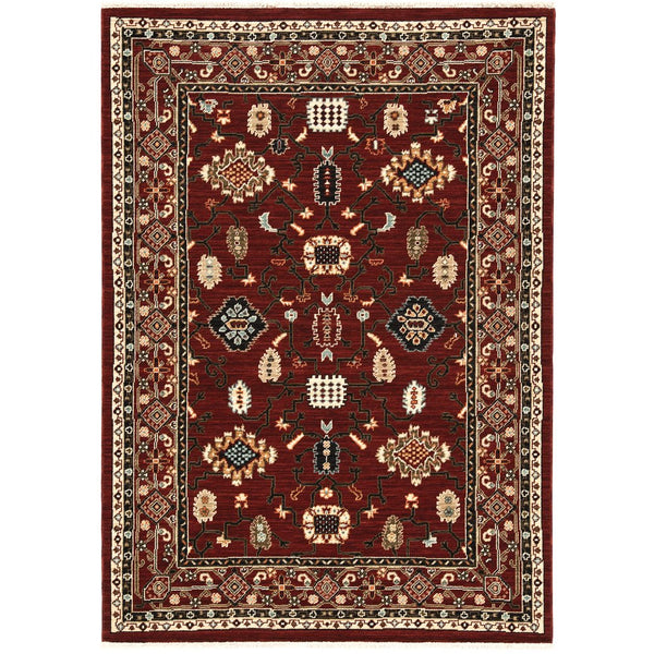 Oriental Weavers Lilihan Red And Black Indoor Area Rug - Exquisite Persian Design With Bohemian Flair For Any Space Red,Black Wool L043s6060092st
