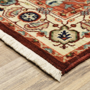 Oriental Weavers Lilihan Indoor Area Rug - Persian-inspired Design With Bohemian Flair For Versatile Home Decor Red,Ivory Wool L5502c100153st