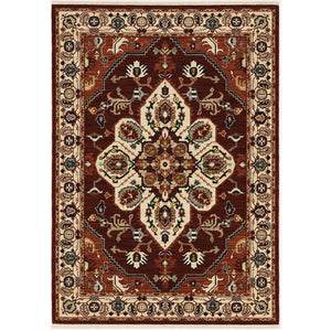 Oriental Weavers Lilihan Indoor Area Rug - Persian-inspired Design With Bohemian Flair For Versatile Home Decor Red,Ivory Wool L5502c100153st