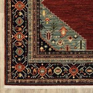 Oriental Weavers Lilihan Indoor Area Rug - Beautifully Crafted Persian Design With Bohemian Flair For Any Space Red,Blue Wool L5503m100153st