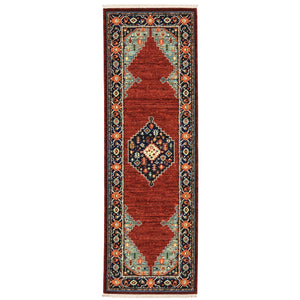 Oriental Weavers Lilihan Indoor Area Rug - Beautifully Crafted Persian Design With Bohemian Flair For Any Space Red,Blue Wool L5503m060190st