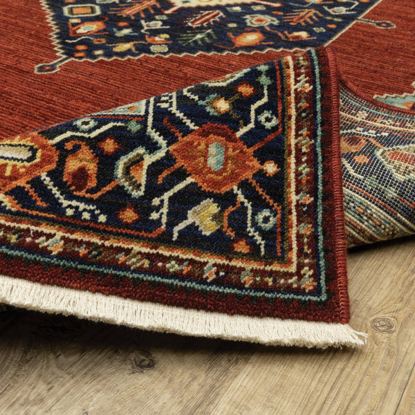 Oriental Weavers Lilihan Indoor Area Rug - Beautifully Crafted Persian Design With Bohemian Flair For Any Space Red,Blue Wool L5503m100153st