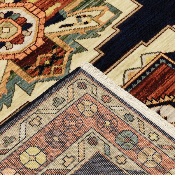 Oriental Weavers Lilihan Indoor Area Rug - Beautifully Dyed Wool With Persian Design, Versatile For Any Decor Style Blue,Red Wool L090b6060092st