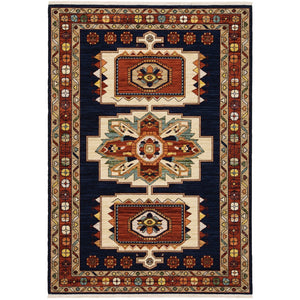 Oriental Weavers Lilihan Indoor Area Rug - Beautifully Dyed Wool With Persian Design, Versatile For Any Decor Style Blue,Red Wool L090b6060092st
