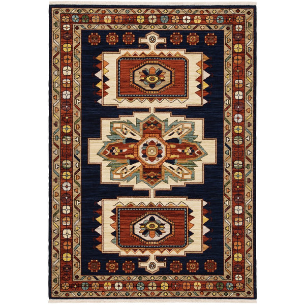 Oriental Weavers Lilihan Indoor Area Rug - Beautifully Dyed Wool With Persian Design, Versatile For Any Decor Style Blue,Red Wool L090b6060092st