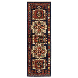 Oriental Weavers Lilihan Indoor Area Rug - Beautifully Dyed Wool With Persian Design, Versatile For Any Decor Style Blue,Red Wool L090b6060190st
