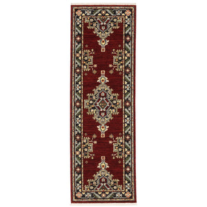 Oriental Weavers Lilihan Indoor Area Rug - Exquisite Persian Design With Bohemian Flair For Any Home Decor Style Red,Black Wool L092r6060190st