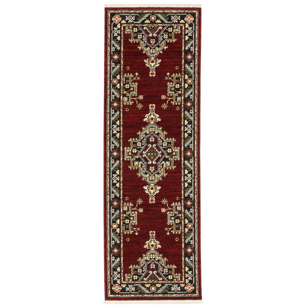 Oriental Weavers Lilihan Indoor Area Rug - Exquisite Persian Design With Bohemian Flair For Any Home Decor Style Red,Black Wool L092r6060190st