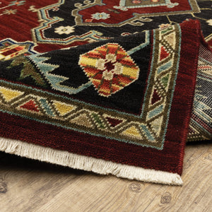 Oriental Weavers Lilihan Indoor Area Rug - Exquisite Persian Design With Bohemian Flair For Any Home Decor Style Red,Black Wool L092r6060092st