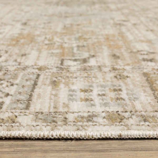 Oriental Weavers Lola Vintage Oushak-Inspired Runner Rug 2'7"X7'7" — Pale Blue & Gold Neutrals, Durable Polyester Blend LLLA02078230ST