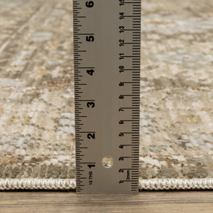 Oriental Weavers Lola Oushak-Inspired Runner Rug 2'7"X7'7" — Distressed Brown Pale Blue, Plush Machine-Woven Polyester Performance LLLA03078230ST