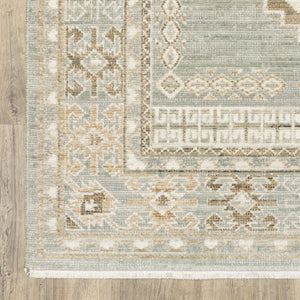 Oriental Weavers Lola Vintage Oushak-Inspired Runner 2'7" X 7'7" — Pale Blue Beige, Hi-Lo Texture, Durable Polyester LLLA04078230ST