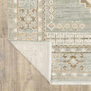 Oriental Weavers Lola Vintage Oushak-Inspired Runner 2'7" X 7'7" — Pale Blue Beige, Hi-Lo Texture, Durable Polyester LLLA04078230ST