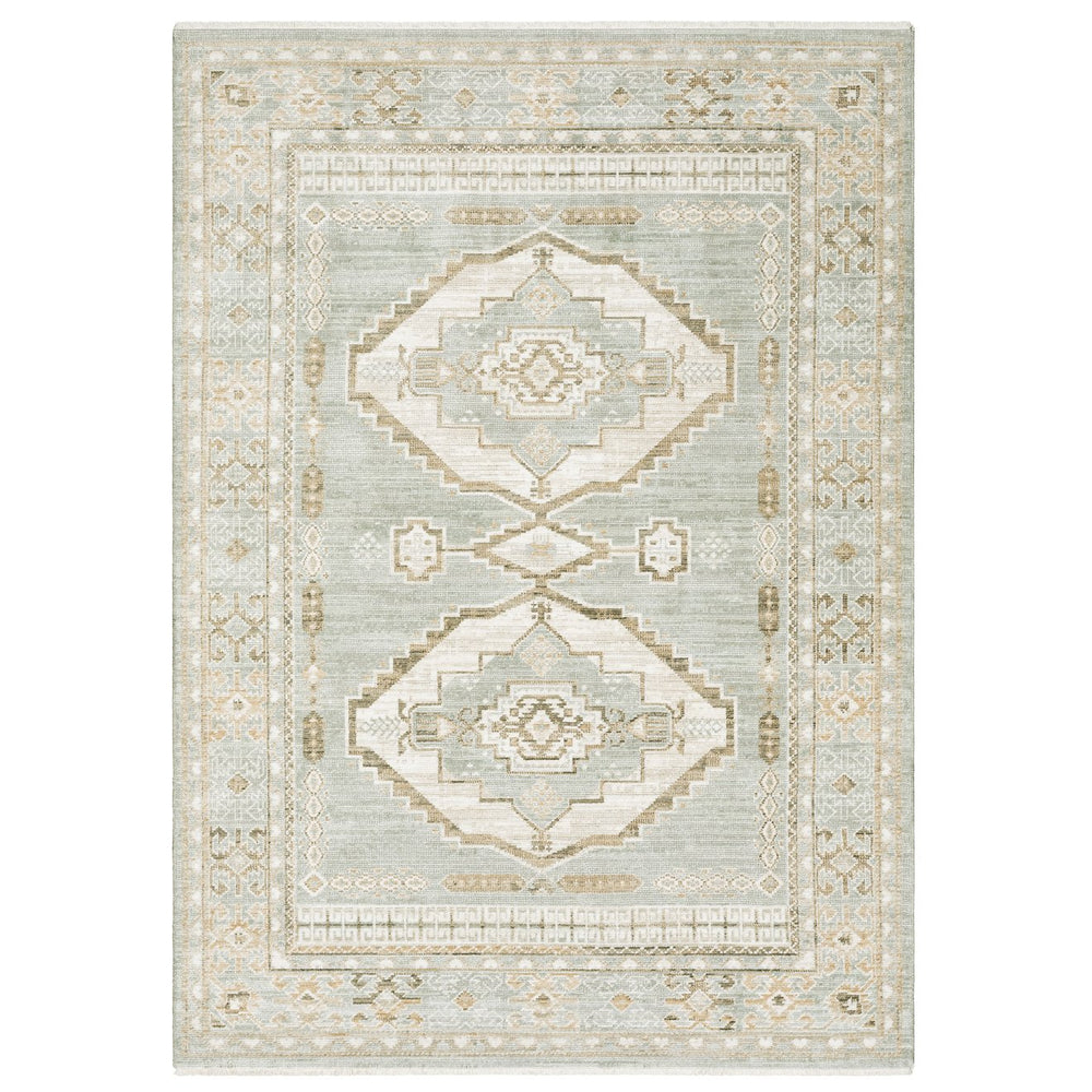 Oriental Weavers Lola Vintage Oushak-Inspired Runner 2'7" X 7'7" — Pale Blue Beige, Hi-Lo Texture, Durable Polyester LLLA04078230ST