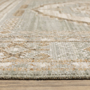 Oriental Weavers Lola Vintage Oushak-Inspired Runner 2'7" X 7'7" — Pale Blue Beige, Hi-Lo Texture, Durable Polyester LLLA04078230ST