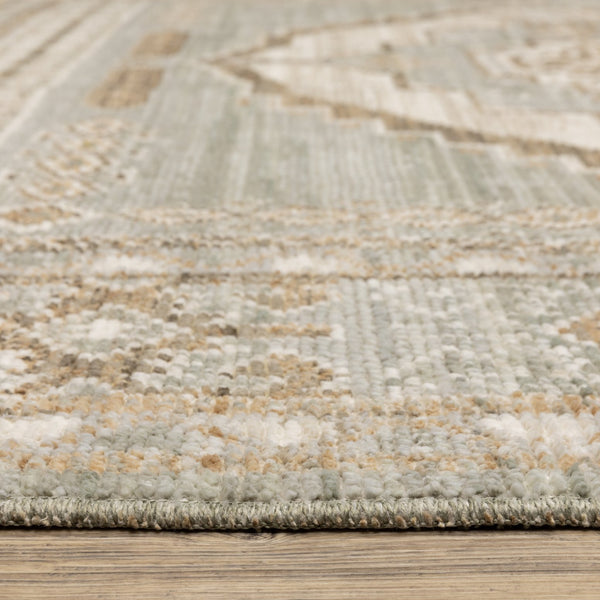 Oriental Weavers Lola Vintage Oushak-Inspired Runner 2'7" X 7'7" — Pale Blue Beige, Hi-Lo Texture, Durable Polyester LLLA04078230ST