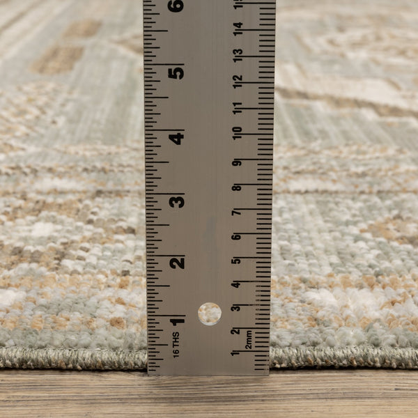 Oriental Weavers Lola Vintage Oushak-Inspired Runner 2'7" X 7'7" — Pale Blue Beige, Hi-Lo Texture, Durable Polyester LLLA04078230ST