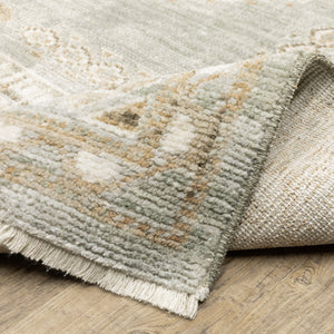 Oriental Weavers Lola Vintage Oushak-Inspired Runner 2'7" X 7'7" — Pale Blue Beige, Hi-Lo Texture, Durable Polyester LLLA04078230ST