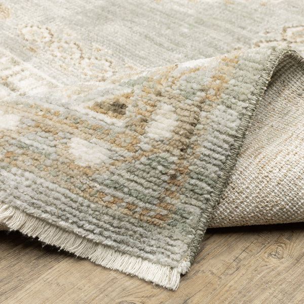 Oriental Weavers Lola Vintage Oushak-Inspired Runner 2'7" X 7'7" — Pale Blue Beige, Hi-Lo Texture, Durable Polyester LLLA04078230ST