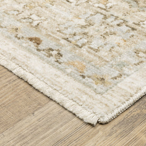 Oriental Weavers Lola Vintage Oushak-Inspired Runner Rug 2'7"X7'7" — Washed Blue Beige Floral, Hi-Lo Texture, Durable LLLA05078230ST