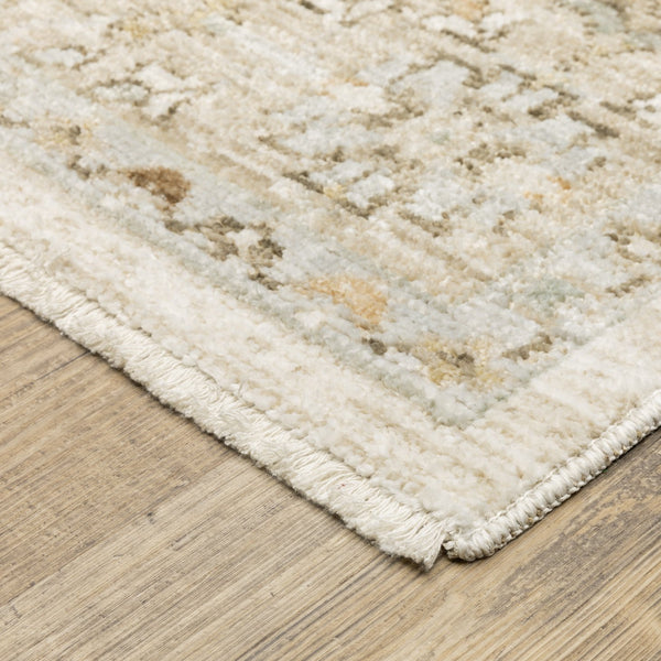 Oriental Weavers Lola Vintage Oushak-Inspired Runner Rug 2'7"X7'7" — Washed Blue Beige Floral, Hi-Lo Texture, Durable LLLA05078230ST