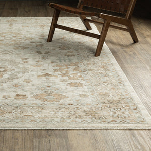 Oriental Weavers Lola Vintage Oushak-Inspired Runner Rug 2'7"X7'7" — Washed Blue Beige Floral, Hi-Lo Texture, Durable LLLA05078230ST