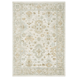 Oriental Weavers Lola Vintage Oushak-Inspired Runner Rug 2'7"X7'7" — Washed Blue Beige Floral, Hi-Lo Texture, Durable LLLA05078230ST