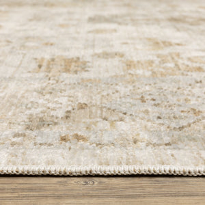 Oriental Weavers Lola Vintage Oushak-Inspired Runner Rug 2'7"X7'7" — Washed Blue Beige Floral, Hi-Lo Texture, Durable LLLA05078230ST