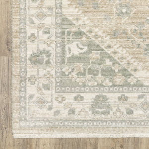 Oriental Weavers Lola Oushak-Inspired Pale Blue And Taupe Area Rug — Hi‑Lo Texture, Durable Machine‑Woven Elegance 59.84'' L x 32.68'' W LLLA06083152ST