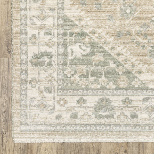 Oriental Weavers Lola Oushak-Inspired Pale Blue And Taupe Area Rug — Hi‑Lo Texture, Durable Machine‑Woven Elegance 59.84'' L x 32.68'' W LLLA06083152ST