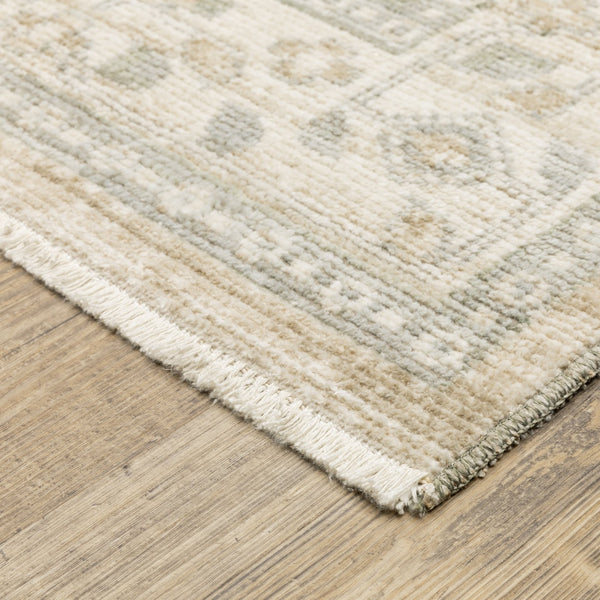 Oriental Weavers Lola Oushak-Inspired Pale Blue And Taupe Area Rug — Hi‑Lo Texture, Durable Machine‑Woven Elegance 59.84'' L x 32.68'' W LLLA06083152ST