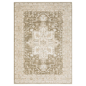 Oriental Weavers Lola Distressed Oushak Runner 2'7"X7'7" — Warm Neutral Brown/Beige, Low Pile, Subtle Gold Accents LLLA07078230ST