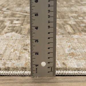 Oriental Weavers Lola Distressed Oushak Runner 2'7"X7'7" — Warm Neutral Brown/Beige, Low Pile, Subtle Gold Accents LLLA07078230ST