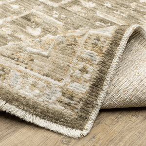 Oriental Weavers Lola Distressed Oushak Runner 2'7"X7'7" — Warm Neutral Brown/Beige, Low Pile, Subtle Gold Accents LLLA07078230ST