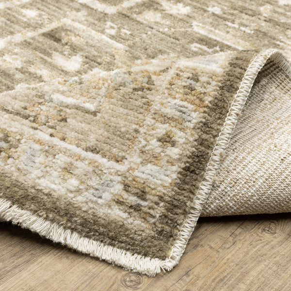 Oriental Weavers Lola Distressed Oushak Runner 2'7"X7'7" — Warm Neutral Brown/Beige, Low Pile, Subtle Gold Accents LLLA07078230ST