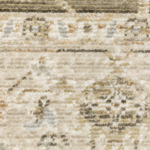 Oriental Weavers Lola Distressed Oushak Runner 2'7"X7'7" — Warm Neutral Brown/Beige, Low Pile, Subtle Gold Accents LLLA07078230ST