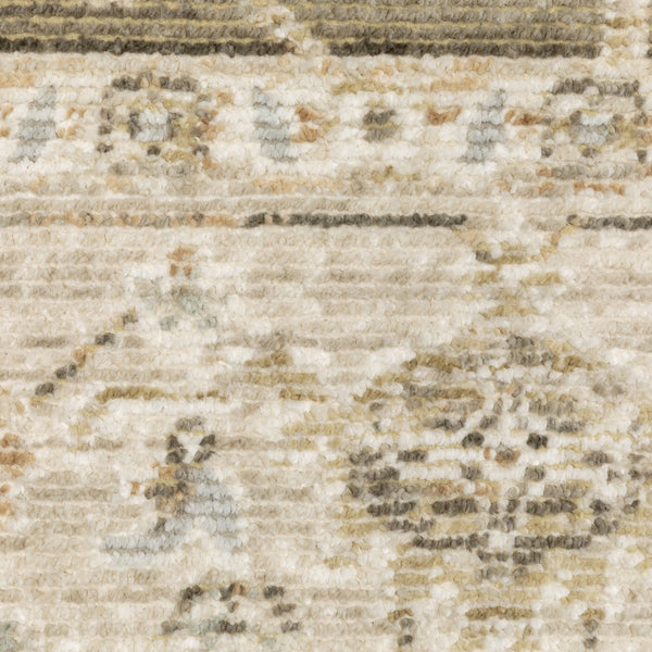 Oriental Weavers Lola Distressed Oushak Runner 2'7"X7'7" — Warm Neutral Brown/Beige, Low Pile, Subtle Gold Accents LLLA07078230ST