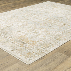 Oriental Weavers Lola Oushak-Inspired Pale Blue & Beige Area Rug With Hi-Lo Texture, Durable Machine-Woven Elegance 90.55'' L x 62.99'' W LLLA08160230ST