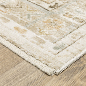 Oriental Weavers Lola Pale Blue Beige Runner Rug 2'7"X7'7" — Oushak-Inspired Low-Pile Polyester With Fringe Accents LLLA08078230ST