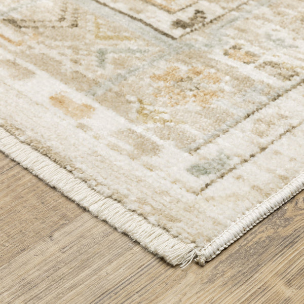 Oriental Weavers Lola Pale Blue Beige Runner Rug 2'7"X7'7" — Oushak-Inspired Low-Pile Polyester With Fringe Accents LLLA08078230ST